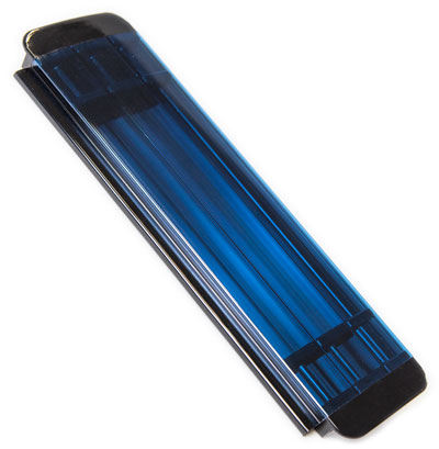Polycarbonat-PC-Lamelle-Solar-Blau-Verschlusskappe-schwarz