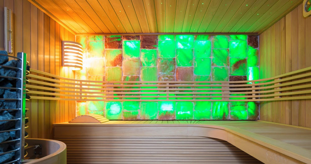 Sauna-Chaleur-Salzstein-Hintergrundbeleuchtung-Luxe