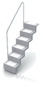 Edelstahl Handlauf - Geländer für GFK-Treppen von Reku