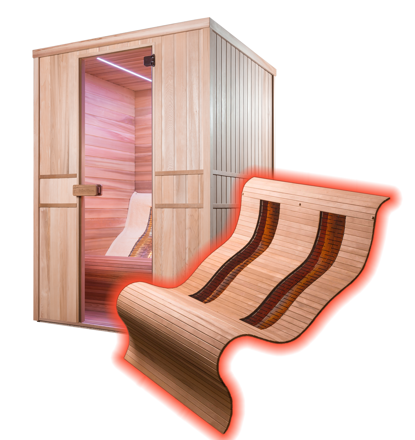 Ergonomische Rückenlehne aus Red Cedar für Sauna & Infrarot