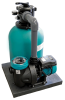 Filteranlage bis 35 m³ - poolco TM350 inkl. Pumpe Silen Pumpe mit 5 Jahre Garantie und fester Verrohrung