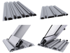 Schienenverlängerung für Albixon Überdachungen Größe A (3 Module) - 323 cm - Typ Air (v01)