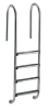 Edelstahlleiter Engholm für eingelassene Pools 2 Stufen (für Beckenhöhe < 1,20 m) Edelstahl V2A und Stufen: Standard mit Prägung