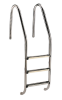 Edelstahlleiter Weitholm für eingelassene Pools 2 Stufen (für Beckenhöhe < 1,20 m) Edelstahl V2A und Stufen: Standard mit Prägung