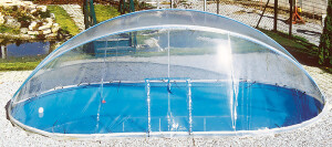 Poolüberdachung Cabrio Dome Rundbecken Ø 3,50 - 3,60 m