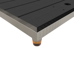 WPC- Bodenplatte Anthrazit für Solardusche