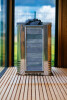 Aussensauna Luxury 245 x 225 x 245 cm - 6 Personen (18 kW Saunaofen)-Hemlock-Standard - elektrischer Saunaofen