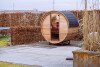 Infrarotkabine Outdoor - Barrel / Fass thermisch behandelte Kiefer-Standard-Standard Saunaleuchte-Montage erfolgt durch den Käufer (nicht empfohlen)